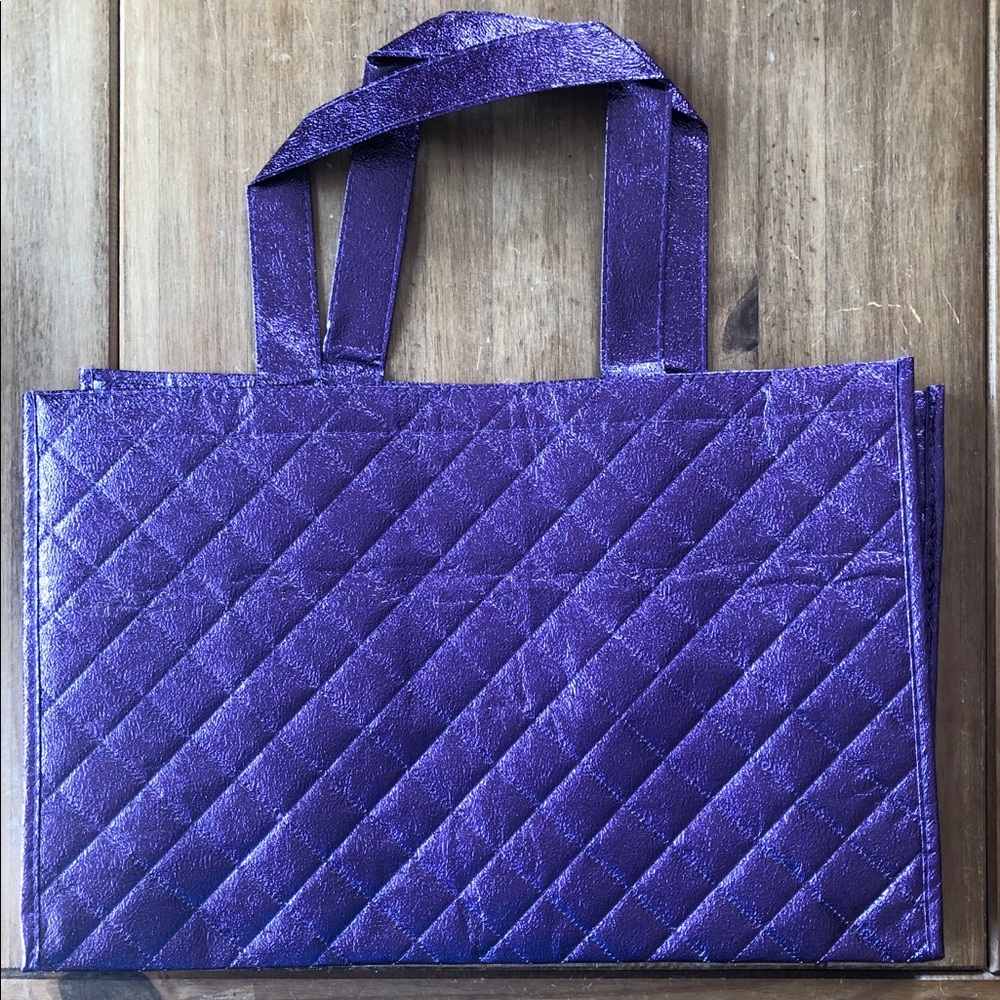 NWOT Joy Mangano Set of Two Reusable Totes Purple